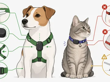 Sichere Befestigung eines kleinen GPS-Trackers am Halsband