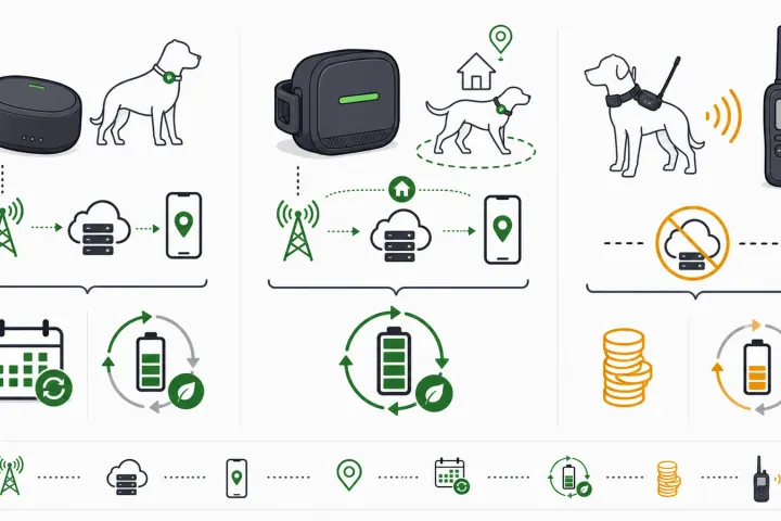 Beste GPS-Tracker für Hunde – redaktionelles Vergleichsbild