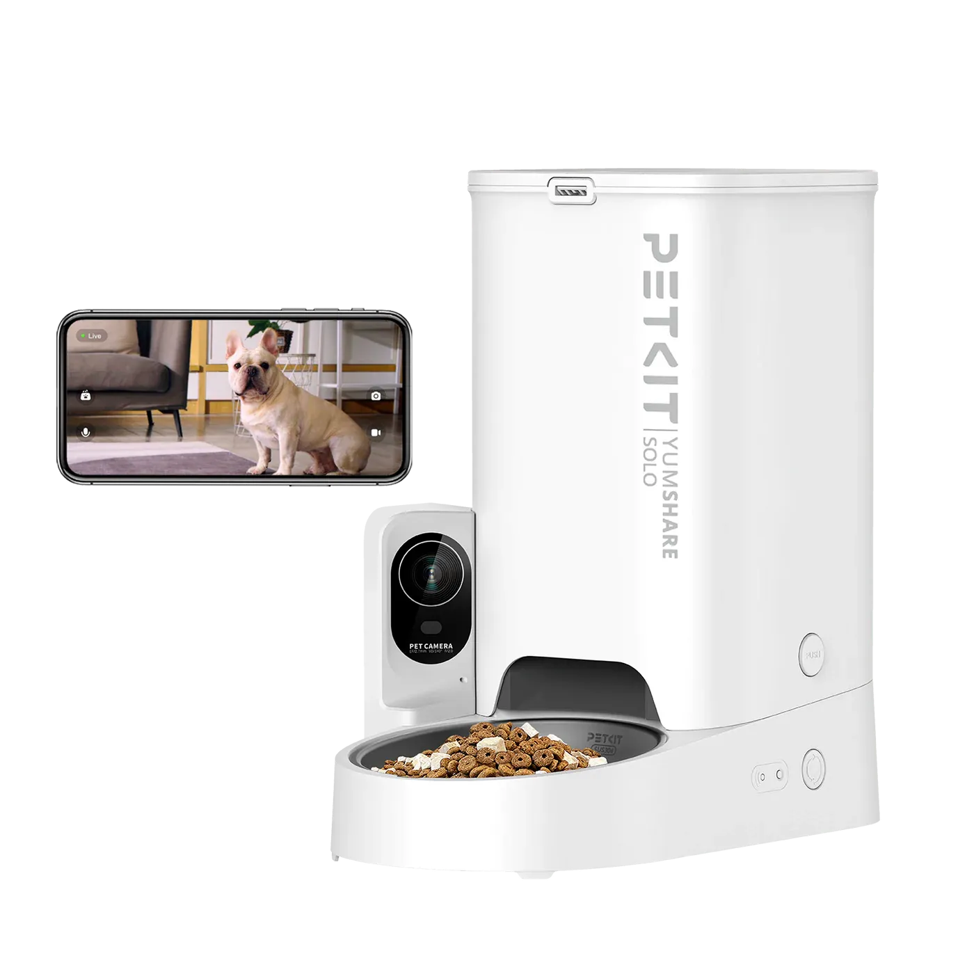 PETKIT YumShare Solo 2 mit Kamera und Edelstahl-Futternapf