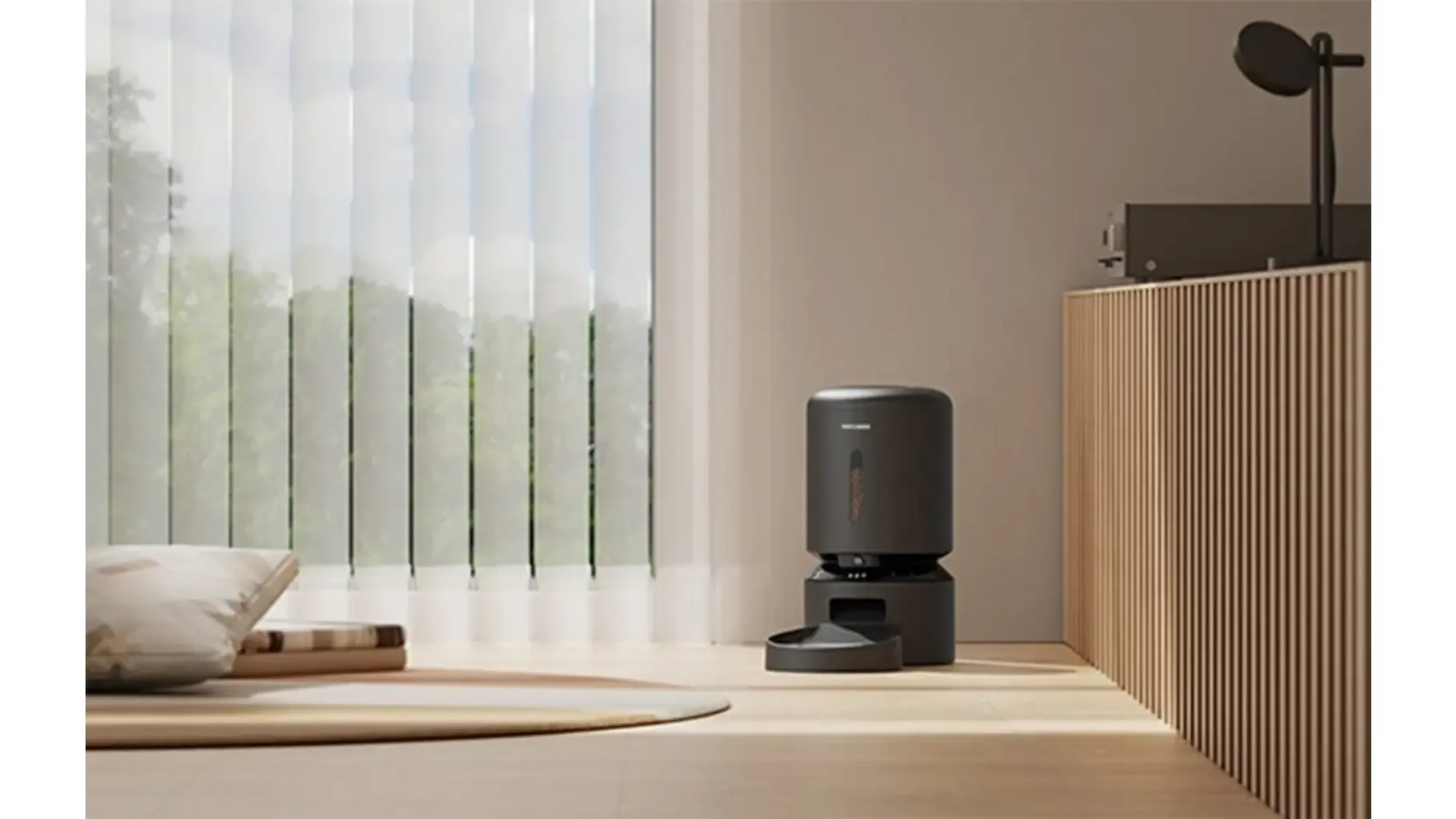 PETLIBRO Space Smart Feeder mit Blick auf Vorratsbehälter und Ausgabemechanismus