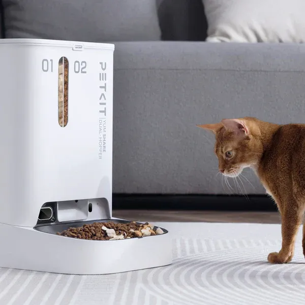 Getrennte Vorratskammern des PETKIT YumShare Dual-Hopper 2