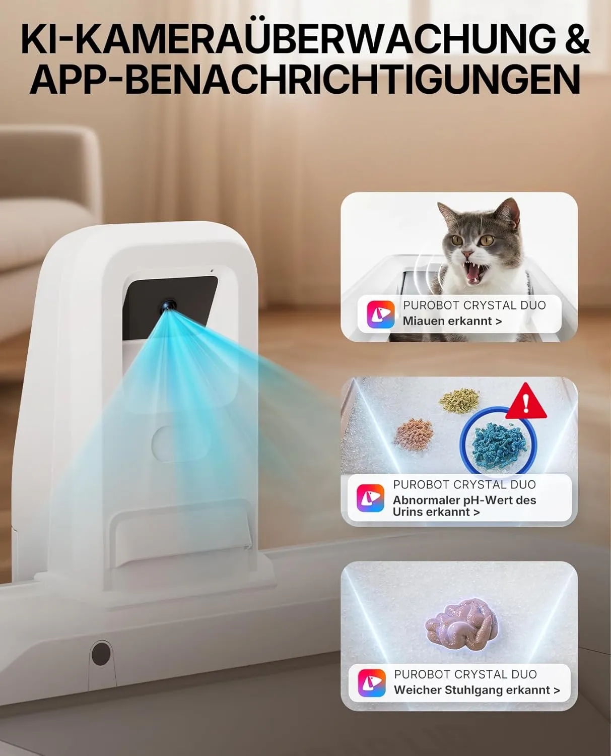 Geplanter Bildslot: offene Bauweise und niedriger Einstieg des PETKIT PUROBOT CRYSTAL DUO; aktuell Platzhalter