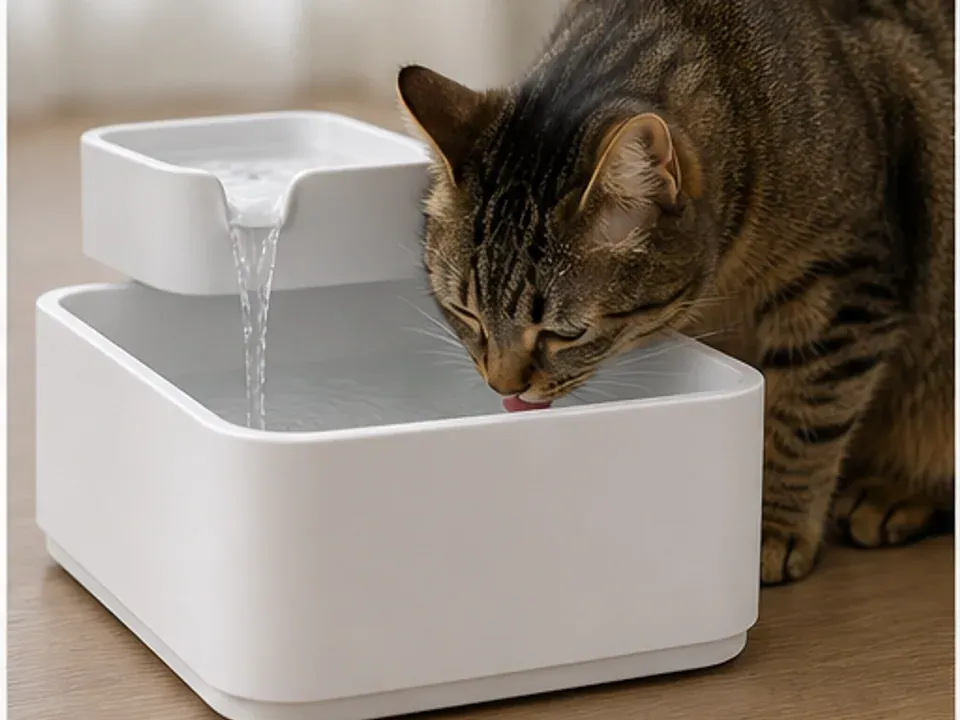 Cat Mate Pet Fountain 335 an einem ruhigen Trinkplatz