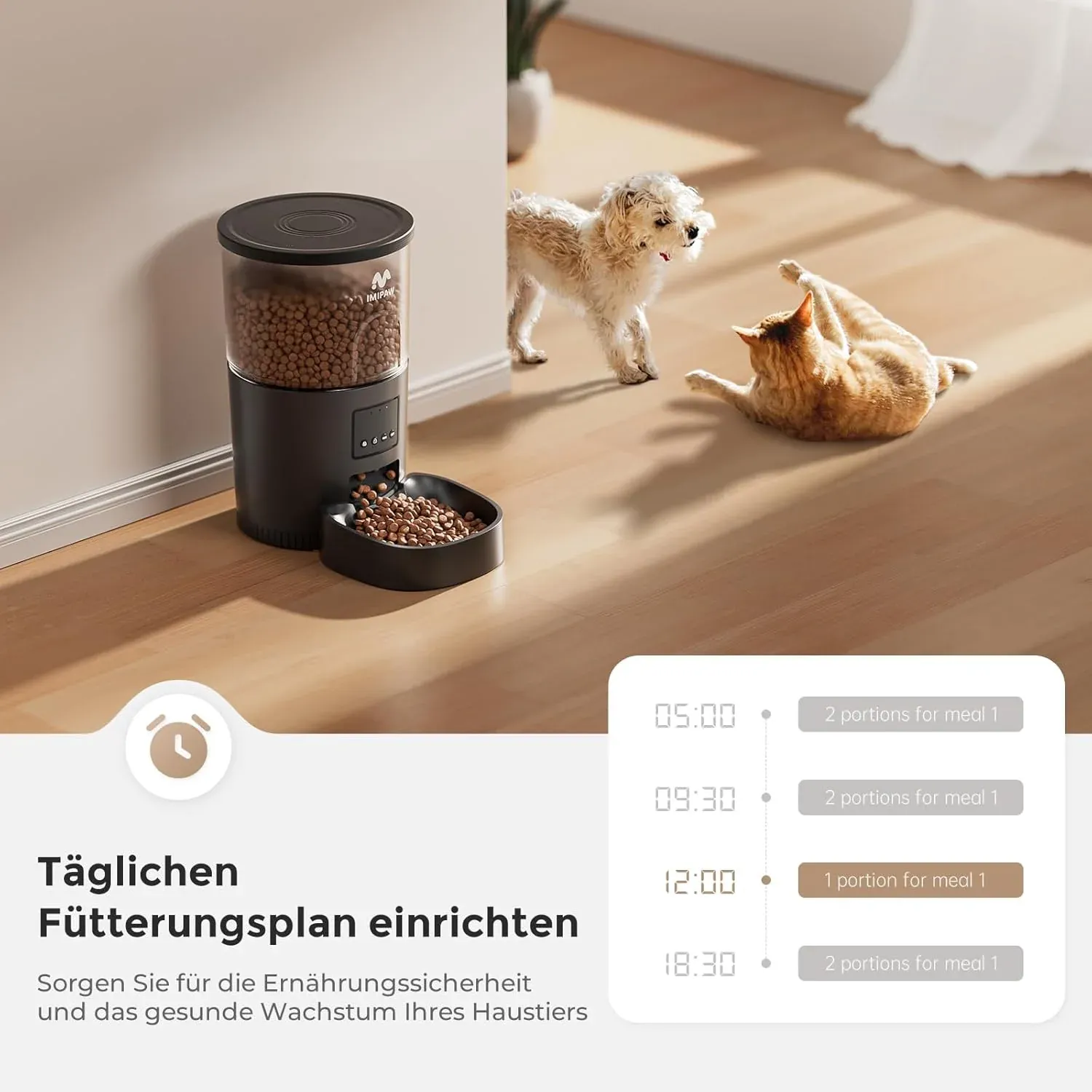 IMIPAW 3L mit Vorratsbehälter und Futterschale