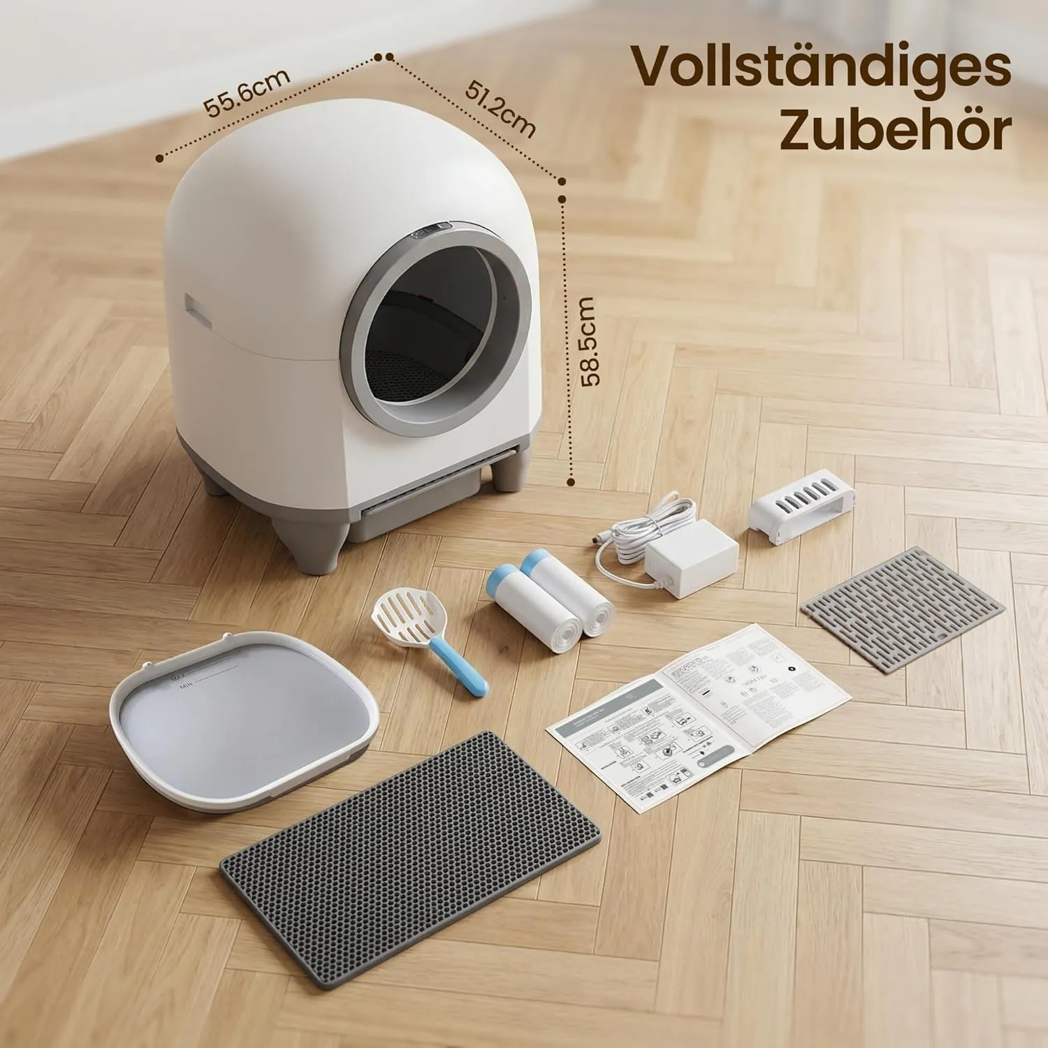 Devoko 90L Automatisches Katzenklo, weitere Produktansicht 2