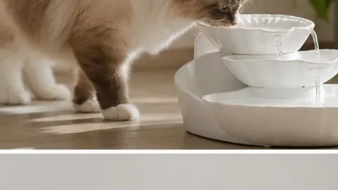 Cat Mate Shell Pet Fountain in redaktioneller Visualisierung