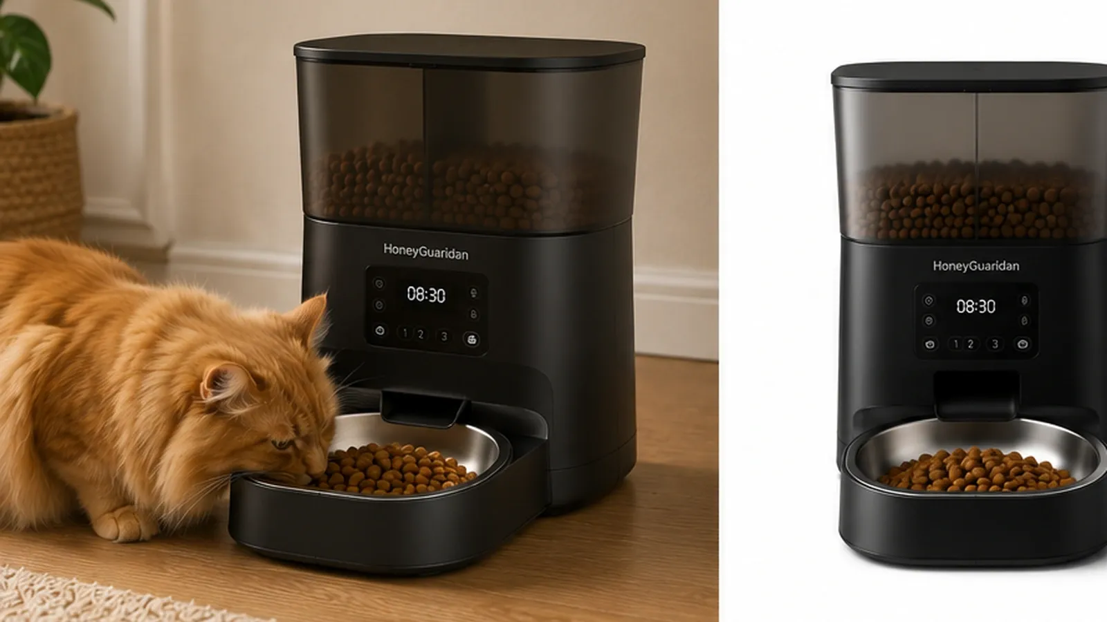 HoneyGuardian Smart Pet Feeder S305D in redaktioneller Produktdarstellung