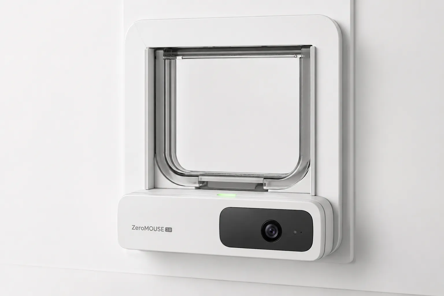 ZeroMOUSE 2.0 als redaktionelle Produktdarstellung an einer Katzenklappe