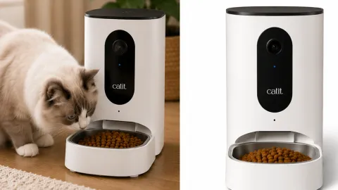 Catit PIXI Vision Smart Feeder in redaktioneller Produktdarstellung