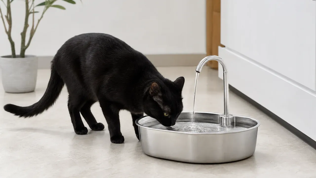 PETLIBRO Stainless Steel Fountain 3L in redaktioneller Produktvisualisierung