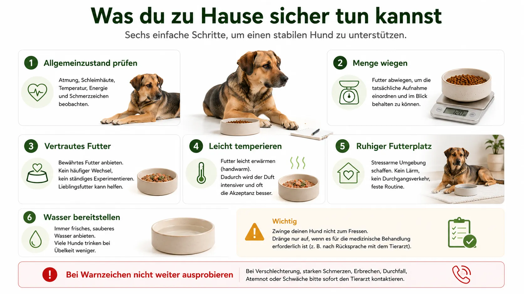 Sichere Schritte bei verminderter Futteraufnahme