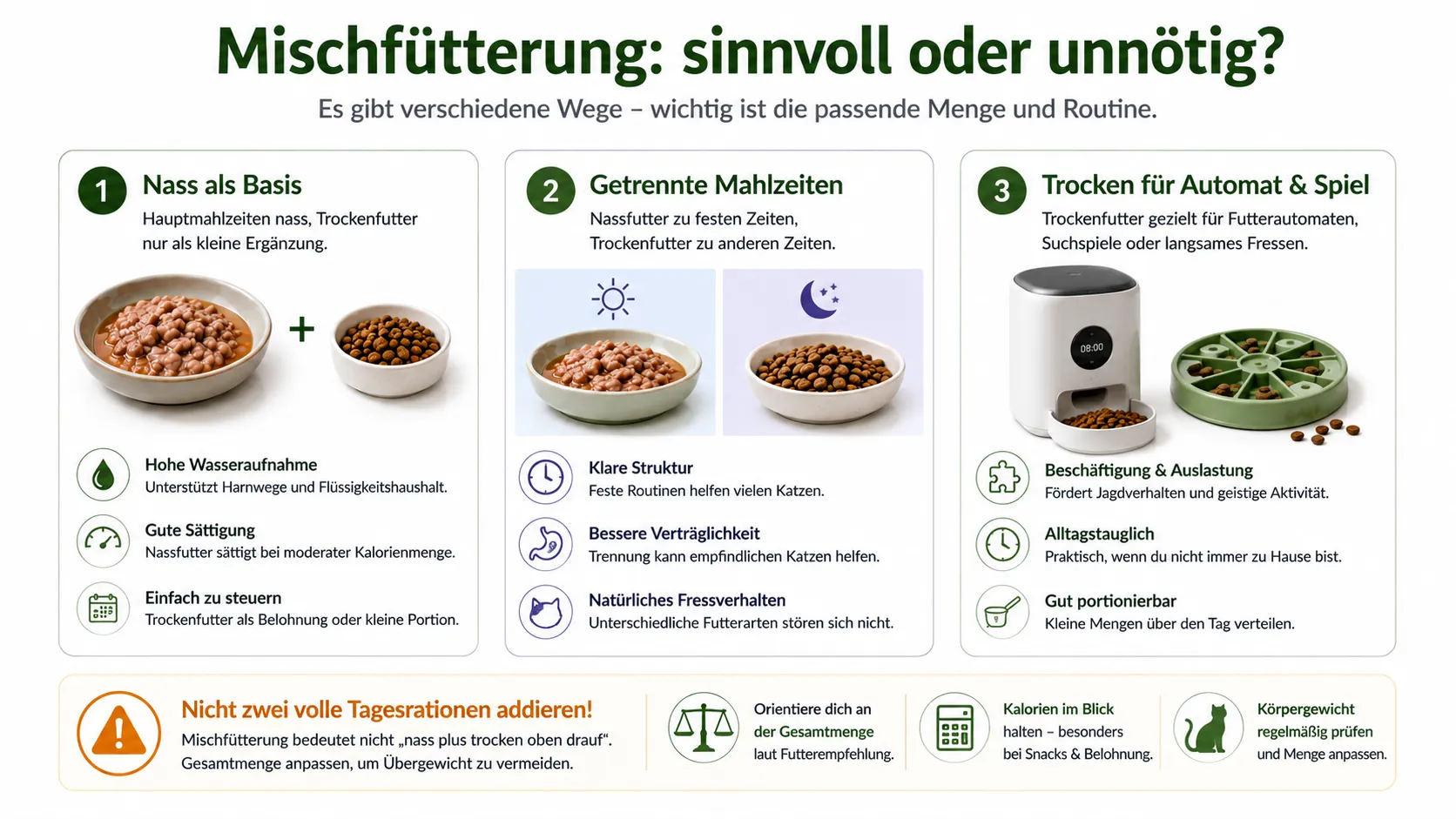 Drei praktikable Modelle der Mischfütterung