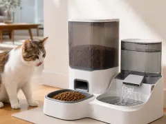 Oneisall 2-in-1 Automatic Cat Feeder and Water Dispenser